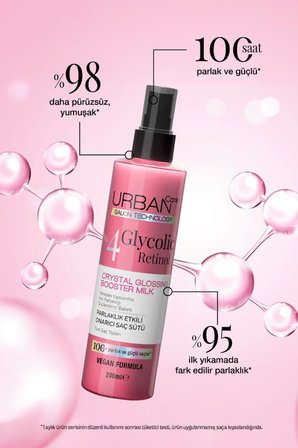 Urban Care Glycolic Retinol Crystal Glossing Booster Milk Parlaklık Etkili Onarıcı Saç Bakım Sütü 200ml Vegan