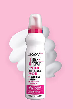 Shake N Repair 7/24 Kabaran ve Bukleli Saçlara Özel Saç Bakım Köpüğü 150 ml-vegan