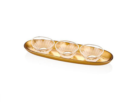 DECORIUM 4 Parça Aparatif Set Sunflower037 M04287-AB