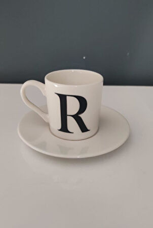 DECORIUM KUM R HARFLİ KAHVE FİNCANI