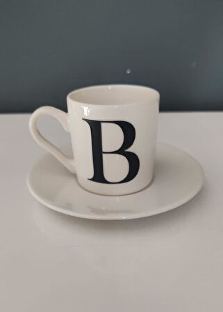 DECORIUM KUM B HARFLİ KAHVE FİNCANI