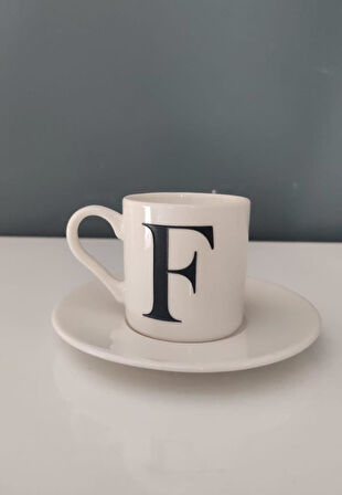 DECORIUM KUM F HARFLİ KAHVE FİNCANI