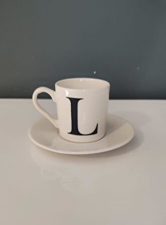 DECORIUM KUM L HARFLİ KAHVE FİNCANI