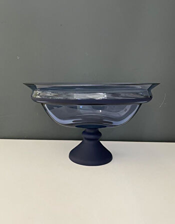 DECORIUM AYAKLI GONDOL YARI MAT KOBALT 29X17 CM