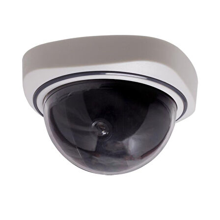 Ayt Powermaster PM-1200 Maket Dome Dummy Kamera Kırmızı Ledli Pilli Sah te Caydırıcı Kamera