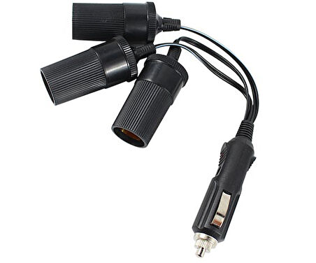 Powermaster Çakmak Fiş Çoklayıcı 3 lü 1 Erkek 3 Dişi Oto Çakmaklık Çoğaltıcı Araç İçin