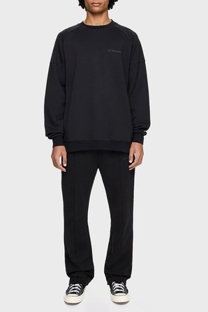Les Benjamins Pamuklu Relaxed  Fit Bisiklet Yaka Sweat Erkek SWEAT LB23FWCLAMUSW-407 SİYAH