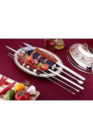 Paslanmaz Çelik Şiş 2 Cm En 60 Cm Boy (adana Kıyma)