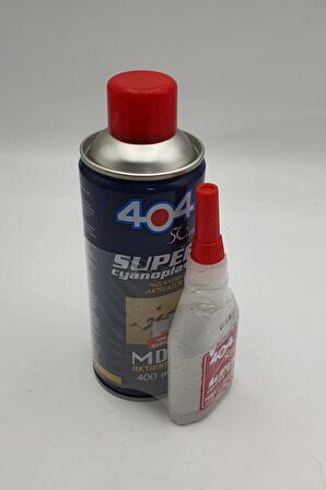 404 Süper Hızlandırıcı MDF Aktivatör 400 Ml + 100 Gr Hızlı Yapıştırıcı