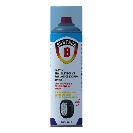 Burtech Lastik Temizleyici Ve Parlatıcı Köpük Sprey 500 Ml