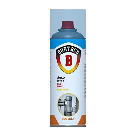 Burtech Çinko Sprey 400 Ml Galvaniz Koruyucu Zink Spreyi