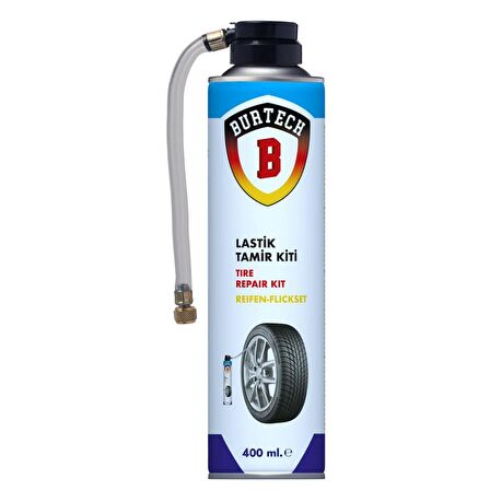 Burtech Lastik Tamir Kiti Sprey 400 Ml Tamir Edici ve Şişirici