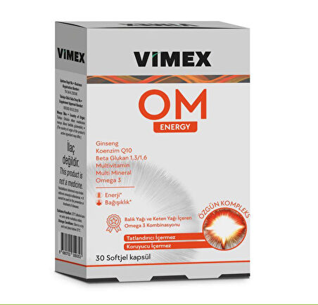 Vimex OM Energy 30 Softjel Kapsül