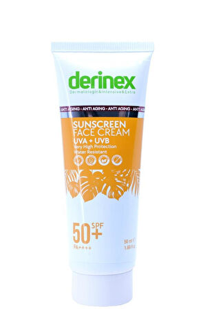 Derinex Yaşlanma Karşıtı SPF 50+ Güneş Koruyucu Krem 50 mL