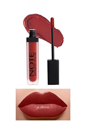 Note Mattemoist Lipgloss Yarı Mat Saten Bitişli Likit Ruj 407 Notisme - Kırmızı