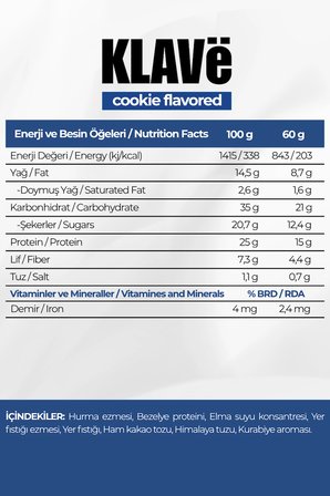 Yüksek Protein Bar Kakaolu & Kurabiye Aromalı - 60g x 6 Adet - 15g Protein, Vegan ve Glutensiz