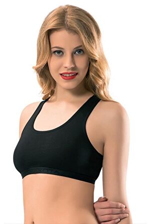 Kadın Siyah Sırtlı Yarım Büstiyer Kt6050