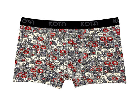 Kota 1015 Erkek Licralı Boxer Baskılı