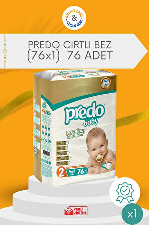 Predo Çocuk Bezi Jumbo Paket Mini 76 Lı