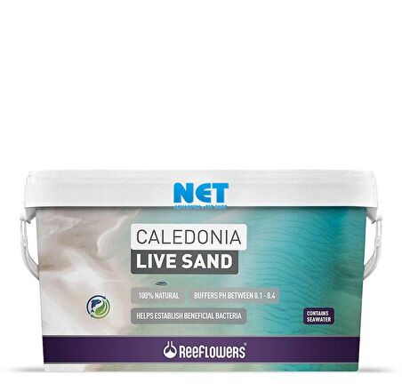 Reeflowers Caledonia Live Sand Gold 18 kg Deniz Akvaryumları için Canlı Kum 