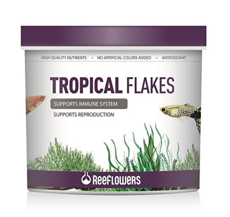 ReeFlowers Tropical Flakes Balık Yemi 150Ml - 27Gr