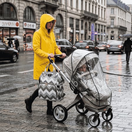 My Collection Desenli Unisex Bebek Bakım Çantası Gri