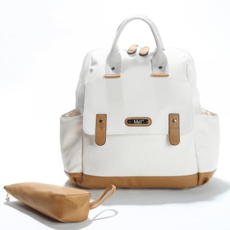 Mysis Moda Çok Amaçlı Unisex Bebek Bakım Çantası Krem