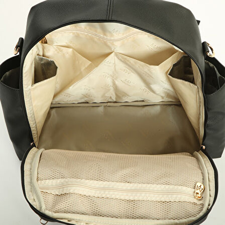 M&Y Maia Anne Bebek Bakım Sırt Çantası 7310 Siyah