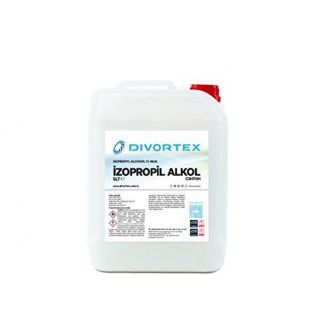 Divortex Ipa Izopropil Alkol C3H70H (% 99.9 Saflık) 5 lt. 3.94 kg