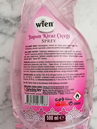 Wien Japon Kiraz Çiçeği Oda Parfümü 500ml