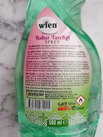 Wien Bahar Tazeliği Oda Kokusu Sprey 500ml