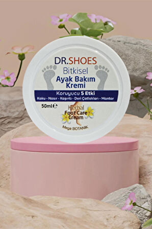 Bitkisel Ayak Bakım Kremi - Ayak Koku Karşıtı Krem 50 Ml. Koruyucu