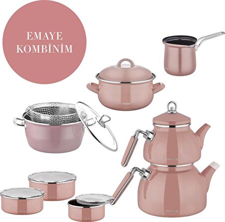 Neva Rose Chocolate Emaye Kombinim Set N2954