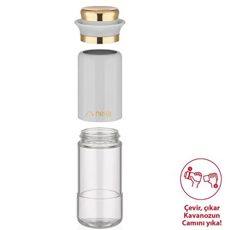 Neva N3191 Vakumlu 1.4 lt - 1.1 lt - 840 ml Cam Kavanoz Seti