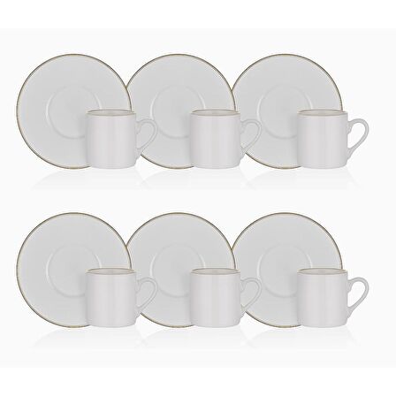 Neva N3263 Lilyum Plus 6 Kişilik Kahve Fincan Takımı