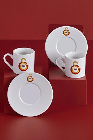 Neva N3520 Galatasaray Lisanslı Arma Logo 2'li Kahve Fincan Takımı