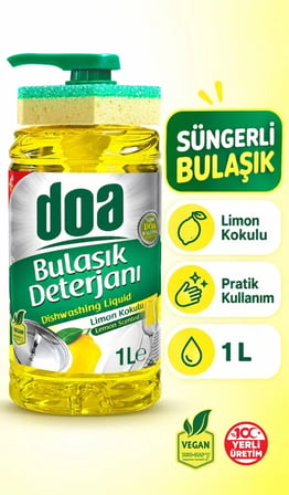 Doa SIVI BULAŞIK DETERJANI SÜNGERLİ LİMON KOKULU 1000 ML