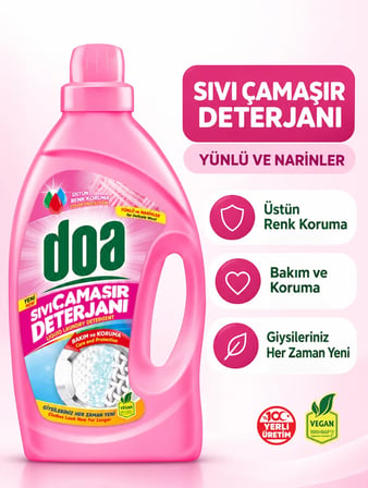 Sıvı Çamaşır Deterjanı Yünlü Ve Narinler /3000ml