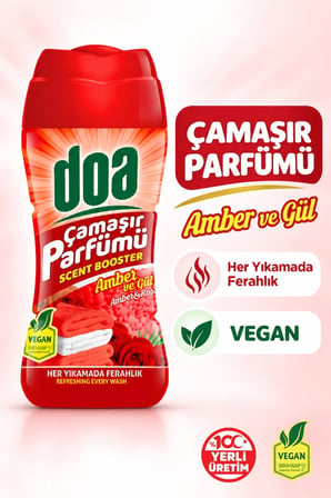 Doa Granül Çamaşır Parfümü & Çamaşır Yumuşatıcı Amber & Gül 210 gr