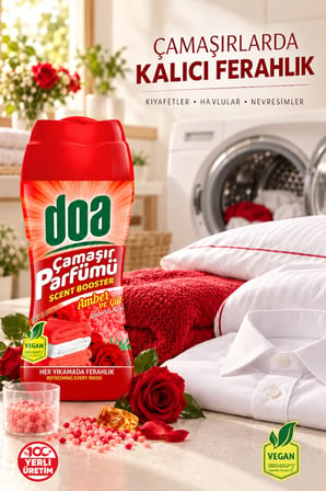 Doa Granül Çamaşır Parfümü & Çamaşır Yumuşatıcı Amber & Gül 210 gr