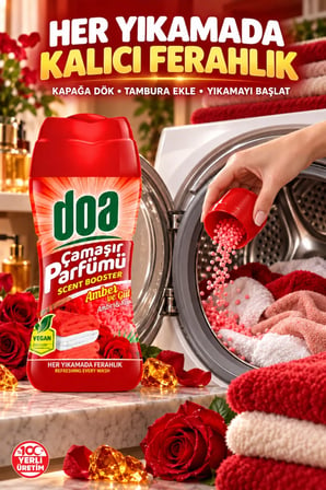 Doa Granül Çamaşır Parfümü & Çamaşır Yumuşatıcı Amber & Gül 210 gr