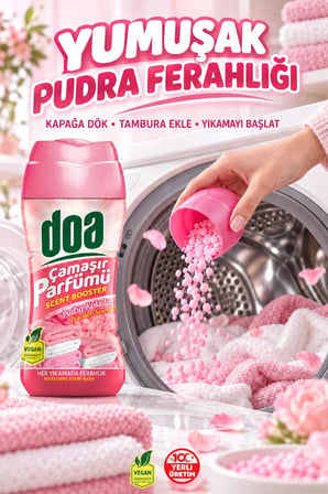 Doa Granül Çamaşır Parfümü & Çamaşır Yumuşatıcı Pudra Kokulu 210 gr