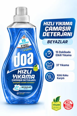 DOA SIVI ÇAMAŞIR DETERJANI HIZLI YIKAMA BEYAZLAR / 1480 ML