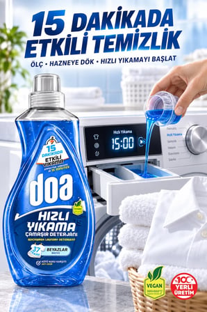 DOA SIVI ÇAMAŞIR DETERJANI HIZLI YIKAMA BEYAZLAR / 1480 ML