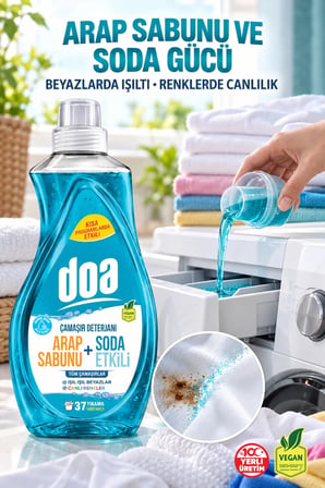 DOA ÇAMAŞIR DETERJANI ARAP SABUNU SODA ETKİLİ 1480 ML 