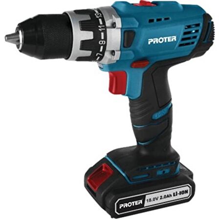 PROTER PST 418 SL 18V 2 AH Li-ion AKÜLÜ DARBELİ MATKAP VİDALAMA