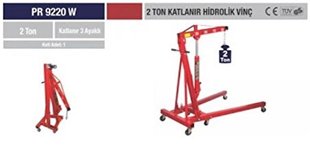 PROTER PR 9220 W 2 TON KATLANIR HİDROLİK VİNÇ