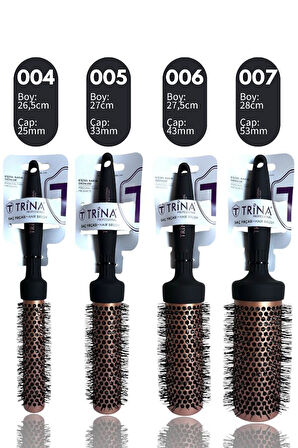 Trina Diva Yuvarlak Termal Fön Fırçası 43 mm Çap 06