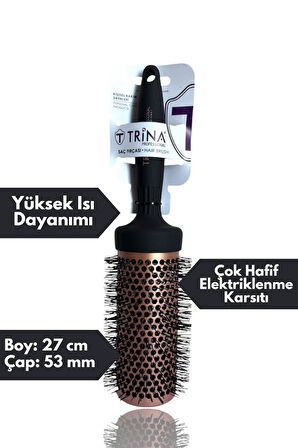 Trina Diva Yuvarlak Termal Fön Fırçası 53 mm Çap 07