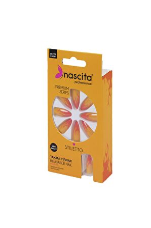 Nascita 24lü Renkli Takma Tırnak Stiletto - 185